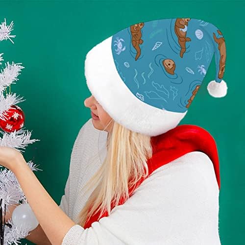 חמוד ים לוטרות חג המולד כובעי בתפזורת מבוגרים כובעי חג המולד כובע לחגים חג המולד ספקי צד