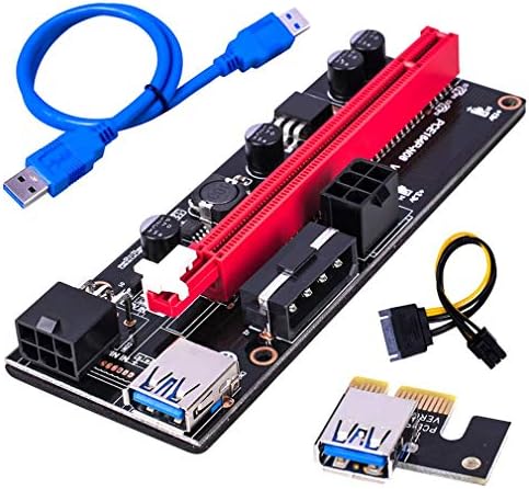 מחברים 1 pc הכי חדש Ver009 USB 3.0 PCI -E Riser ver 009S Express 1x 4x 8x 16x מאריך מתאם מארח כרטיס SATA 15