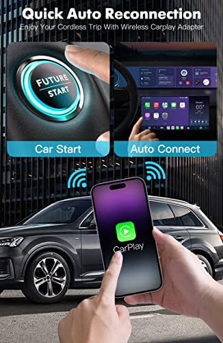 מתאם Carplay Wireless/2023 שדרוג Carplay מתאם אלחוטי/משחק Carplay/Wireless Carplay אלחוטי לאייפון/רכב