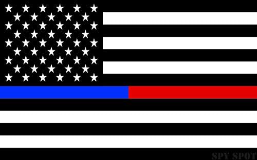 מערך ספוט ריגול של 4 דגל אמריקאי ארהב ארהב כחול קו תומך באכיפת החוק חיים כחול חומר אדום קו אדום