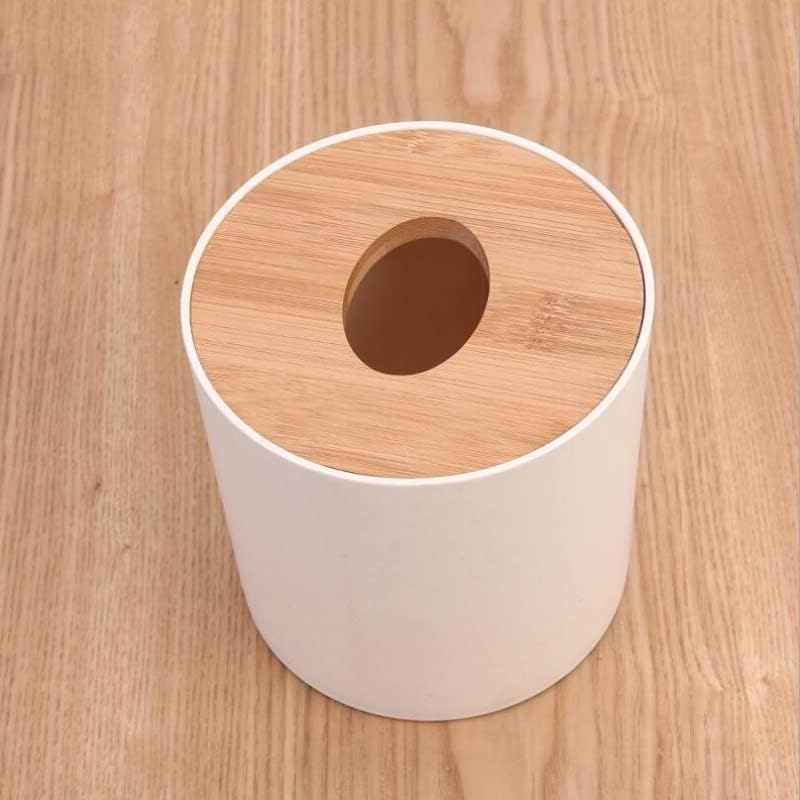 WYKDD יציאה כפולה סלון סלון קופסת רקמות עץ בית מלון שולחן עבודה שולחן עבודה עגול נייר נייר קופסת נייר