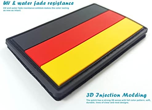 תיקון דגל גרמניה של JBCD תיקון טקטי גרמני - וו גומי PVC וכתם אטב