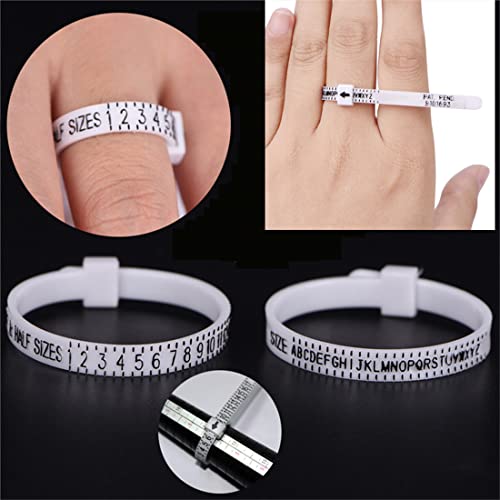 2 יחידות אצבע למדוד עבור טבעת גודל טבעת סייזר כלי טבעת שינוי גודל כלי בריטניה גודל ארהב גודל מדידות טבעת סייזר