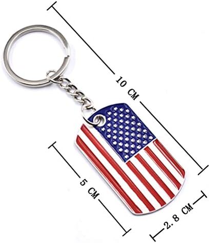 2 יחידות אמריקאי דגל תליית מפתח טבעת קישוט אופנה מחזיק מפתחות תליון יצירתי מחזיק מפתחות אבזר מפתח