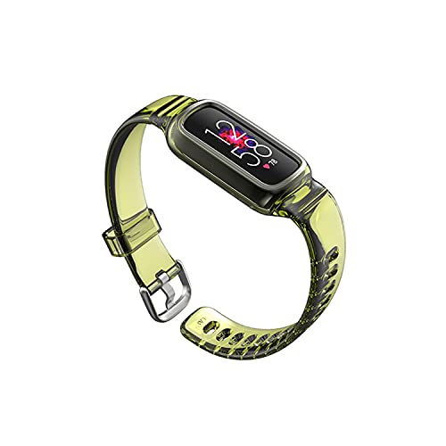 6 להקות חבילות תואמות את Fitbit Luxe/Luxe SE לגברים נשים, להקות שעון ספורט ברורות שקופות עם החלפת מארז פגוש