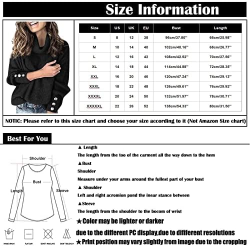 סוודרים של סתיו לנשים כפתור סוודר רופף למעלה שרוול ארוך בצבע אחיד חולצה תחתית סריגה חורף 2022