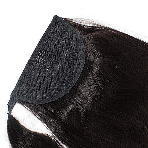 ג ' ישנג ברזילאי ישר רמי שיער טבעי קליפ קוקו לעטוף סביב חתיכה אחת פאה עם קליפ מסרק מחייב פוני זנב הארכת לנשים