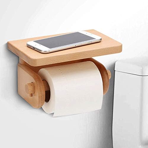 WSZJJ קופסת רקמות מחזיק נייר מעץ מלא קיר אמבטיה תלייה צינור נייר עץ עץ מגבת נייר טואלט טואלט בית טואלט