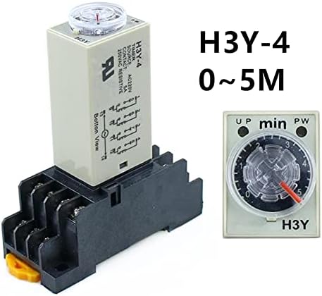 AXTI H3Y-4 0-5M POWER POWER ONITE TIME RELAY TIMER DPDT 14PINS H3Y-4 DC12V DC24V AC110V AC220V