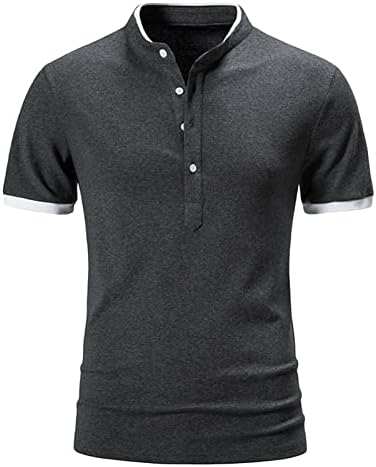 חולצת ספורט אופנה קלאסית של גברים קלאסית גולף פסים צווארון מפוס