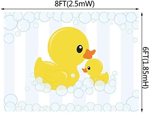 8 * 6 רגל צילום רקע חמוד קטן צהוב ברווז נושא תינוק מקלחת בועת רקע דאקי מסיבת אירוע קישוטי באנר