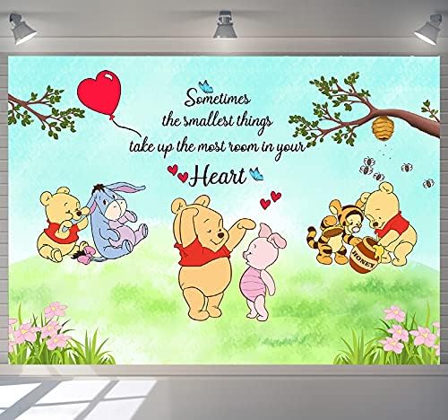 קלאסי דוב יום הולדת רקע קריקטורה דוב צילום רקע תינוק מקלחת קישוט באנר ילדים מסיבת קינוח אספקת שולחן
