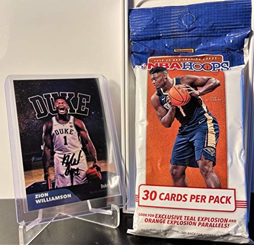 2019-20 Panini Hoops NBA חבילת שומן כדורסל - חפש פיצוץ בלעדי/כתום של ציון וויליאמסון וג'יי מורנט! בתוספת
