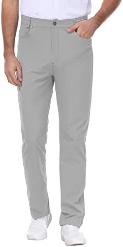 מכנסי גולף של Rdruko גברים מכנסיים קלים משקל קלים מכנסיים מזדמנים עם כיסים