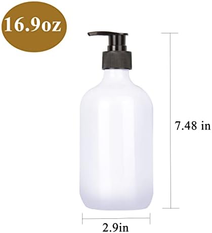 4 מארז 16.9 עוז שמפו ומרכך מתקן לסבון ידני בקבוקי משאבה למילוי חוזר עם תוויות עמידות למים