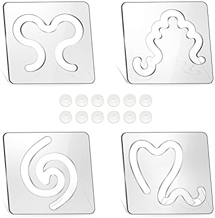 4 יחידות תנועה חופשית של שליטים ותבניות קבעו תבניות תפירה למכונות טלאות שעון בצורת לב כותנה דפוס מערבולת