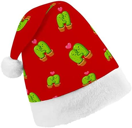 חמוד קריקטורה קקטוס זוג באהבה חג המולד סנטה כובע עבור אדום חג המולד כובע חג טובות חדש שנה חגיגי ספקי צד