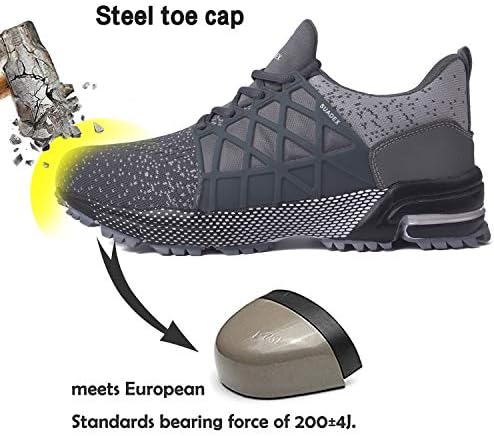 נעלי אצבע פלדה בלתי ניתנות להריסה גברים נשים נעלי עבודה קלות משקל לגברים נעלי בטיחות הבוהן מרוכבות