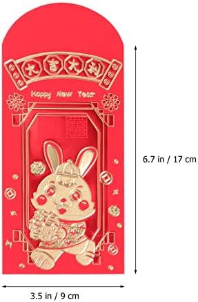 24 יחידות סיני חדש שנה אדום מעטפות סיני ארנב אדום מעטפת הונג באו מתנת מזל כסף כיס מיני מתנת שקיות