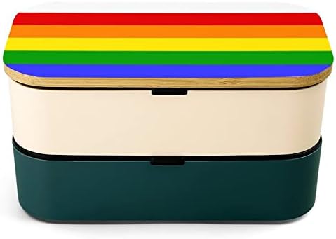 דגל גאווה טרנסג'נדרי LGBT דגל בנטו קופסת אוכל בנטו קופסת דליפה בנטו קופסת דליפה עם 2 תאים לפיקניק