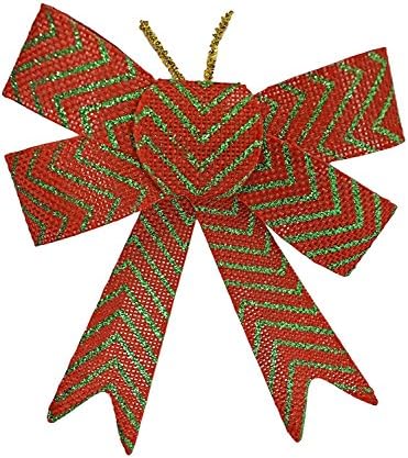 שחור ברווז מותג סט של 24 אדום וירוק חגיגי חג המולד קשתות-מושלם כמו עץ קישוטי-עץ מילוי-קישוטים דקורטיביים-מושלם