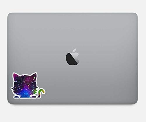 מדבקת חתולים חמודה מדבקות גלקסי בהירות - 2 חבילות - מדבקות מחשב נייד - מדבקות ויניל 2.5 אינץ