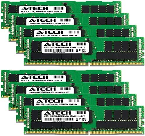 A-Tech 256GB ערכת זיכרון זיכרון זיכרון ל- Supermicro x10DRG-HT-DDR4 2666MHz PC4-21300 ECC רשום RDIMM 2RX4