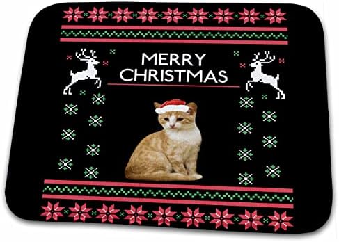3drose sven herkenrath חיה - חתול אדום חתול חייתן מחמד חג שמח - מחצלות ייבוש כלים