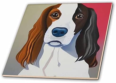 3 רוז מצחיק חמוד אמנותי צבעוני בריטני ספנייל גור כלב פיקאסו סגנון-אריחים