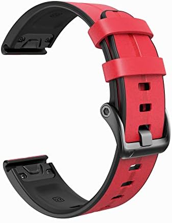 KGDHB Sport עור סיליקון רצועת Watchband עבור Garmin Fenix ​​7x 7 6x 6 Pro 5x 5 Plus 3HR בכושר קל שחרור