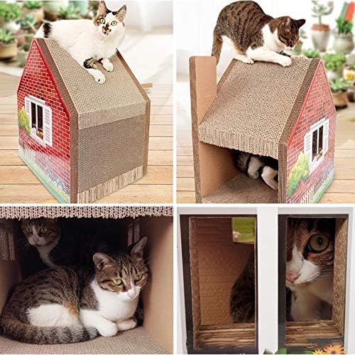 חתול גרדן, ארובה בית בצורת חתול המלטת גלי נייר חתול מגרד לוח