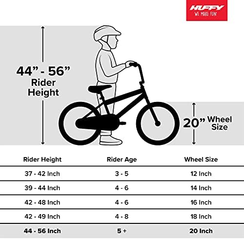 אופני ילד של Huffshot Boy, 12, 16, 20 אינץ 'מידות לילדים בגילאי 3 עד 9