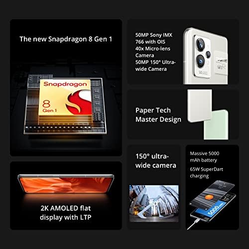 Realme GT2 Pro Dual -Sim 128GB ROM + 8GB RAM Factory Oclocked 5G Smartphone - גרסה בינלאומית