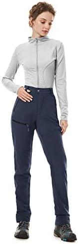 מכנסי Wespornow Womens-Snow-Ski למכנסיים חורפים חיצוניים עם פליס עמיד-מים-עמידים-מבודדים עם כיסי רוכסן