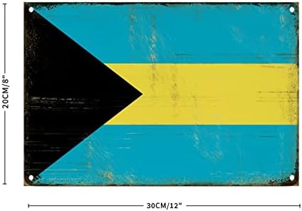 בהאמה שלט קיר וינטג 'שלט מתכת בהאמה דגל פח שלט פח פוסטר מתכת וינטג' דגל לאומי דגל רטרו קיר שלט קאנטרי שלט מזכרת