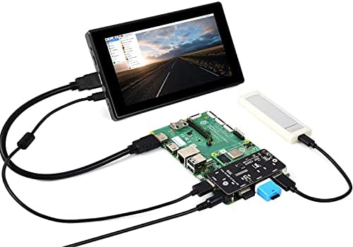 PCIE ל- USB 3.2 מתאם GEN1 למודול חישוב Raspberry Pi רשמי 4 לוח IO, עם 4x USB 3.2 יציאות GEN1 תואמות ל-