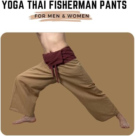 Sumalee - 2 טון מכנסי דייג תאילנדים לגברים ונשים מכנסיים מושלמים ליוגה, אומנויות לחימה, פיראט,