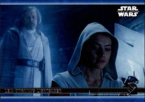 2020 Topps מלחמת הכוכבים העלייה של Skywalker Series 2 Blue 61 Leai Lightsaber Luke Skywalker,