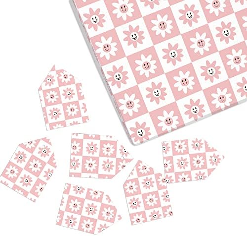 מרכזי 23 דייזי גלישת נייר - 6 גיליונות של מתנה לעטוף - פרחוני גלישת נייר עבור בנות יום הולדת-לנשים