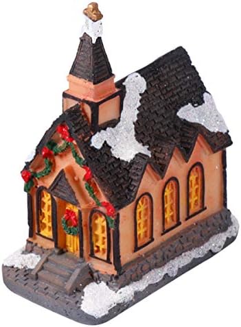 טויאנדונה 2 יחידות ערכות כפר חג המולד, הוביל מואר בתי כפר חג המולד שרף סט בניין כפר לקישוט בית הבובות
