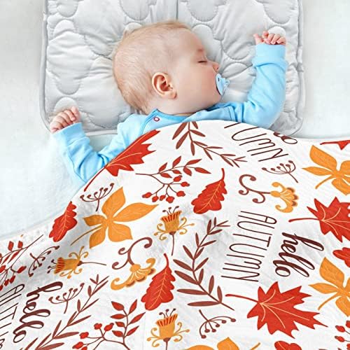 Cataku סתיו עלה מייפל שמיכה לתינוקות לבנים בנות שמיכות פעוטות כותנה מיטה זורקים שמיכת תינוק רכה וחמה