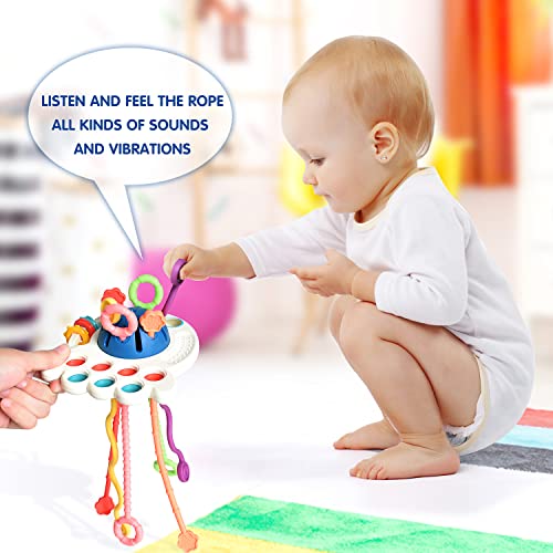 טוקו תינוק צעצועי 6-12 חודשים תינוק חושי צעצועי סיליקון למשוך מחרוזת צעצועי מונטסורי צעצועי עבור 1 שנה ישן