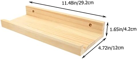 Doitool 5 יחידים מעץ מדף צף קיר עץ אורן תלייה עשויה להזמין