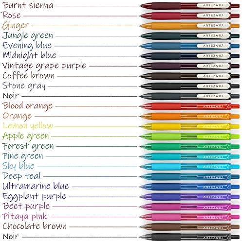 ארטזה צבעוני ג ' ל עטים, חבילה של 24, 10 בציר ו 14 צבעים מרהיבים, בסדר 0.7 מ מ טיפ, נשלף, אספקת אמנות עבור
