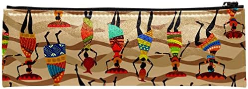 תיקי קוסמטיקה של Tbouobt תיקי איפור לנשים, שקיות טיול איפור קטנות, ציור וינטג 'של נשים אפריקאיות