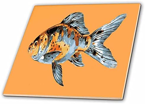 3דרוז כחול וכתום שובונקין דג זהב עם רקע כתום-אריחים