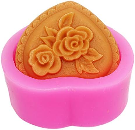 צורת לב לונגזנג פרח S0183 אמנות מלאכה סיליקון סבון סבון עובש מלאכה תבניות סבון בעבודת יד DIY