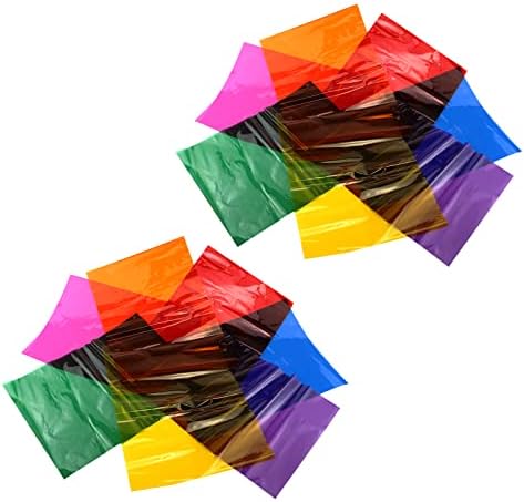 Curqia 14 יחידות צלופן עטיפה בצבע גלישת נייר צבעוני לסלי מתנה מלאכות אמנויות DIY מטפלות בקישוט, 9.84 ×