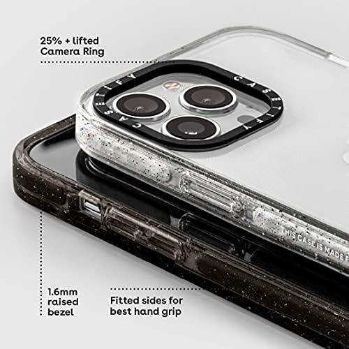 מארז ההשפעה של Casetify עבור iPhone 13 Pro Max - Black Clear