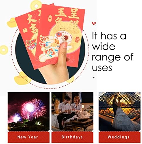 מעטפות אדומות לשנה החדשה הסינית: 60 יחידות 2023 מזל ארנב שנה אדום מנות כסף כיסים הונג באו עבור ירח אביב פסטיבל